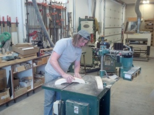 Fred is hard at work building the fly bins.