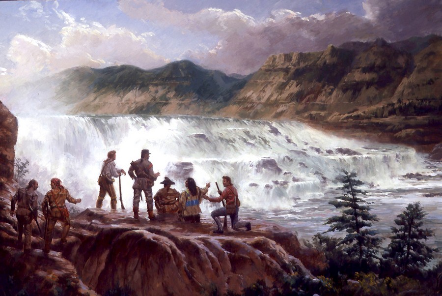 On June 13, 1805, Lewis and a small advance party witnessed "the grandest sight" (DeVoto 1997, 137) when they became the first white men to see the Great Falls of the Missouri River. 